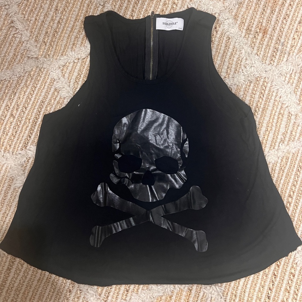 SOULCYCLE Skull Graphic Black Tank Top